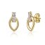 Pendientes Ovalados en Oro de 18K con Circonitas - Luz Sutil, Estilo Propio